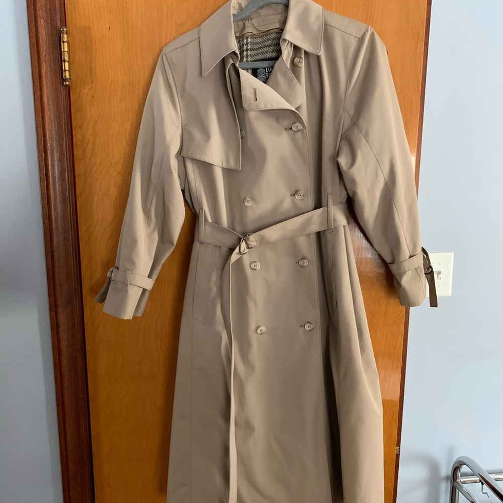 London Fog Fully Lined Trench Coat Size 12 Petite